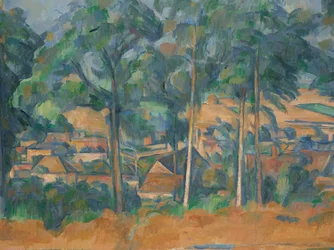 Village derrière les arbres (Marines), vers 1898 (huile sur toile)