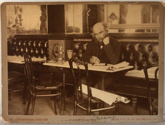 Paul Verlaine au café François 1er à Paris, 1892