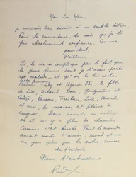 Lettre à Man Ray, concernant la réalisation de 