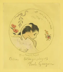 Design pour une assiette en porcelaine, 1889