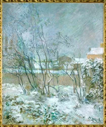 Effet de neige, ou La Neige rue Carcel (oil on canvas)