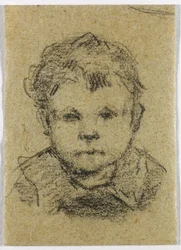 Emil Gauguin enfant, portant une chemise à col