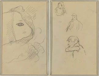 Œil et partie du visage; Une Bretonne et deux hommes