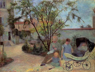 Personnages dans un jardin, vers 1881