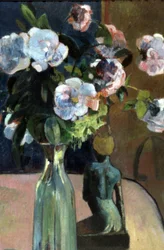 French: Nature morte à la statuette, ou Roses et statuette Roses and Statuette