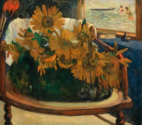 German: Tournesols sur un fauteuil Sunflowers on an Armchair