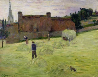 Fenaison en Bretagne, 1888