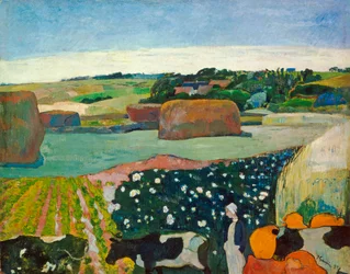 Meules de foin en Bretagne, 1890