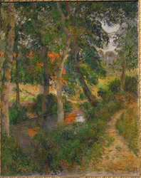 La sente du pere Jean ou les toits rouges (oil on canvas)