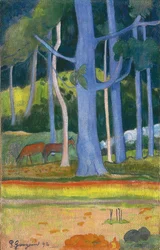Paysage aux troncs bleus, 1892