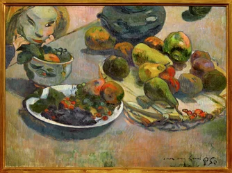 Nature morte aux fruits (huile sur toile)
