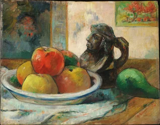 Nature morte avec pommes, poire et cruche