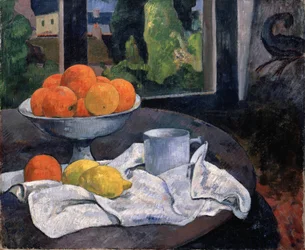 Nature morte avec bol de fruits et citrons, vers 1889-90