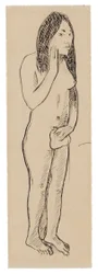 Ève tahitienne (lié à la peinture Parau ne te varua ino) (recto); Fragment d