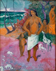 Famille tahitienne. Peinture de Paul Gauguin (1848-1903) 1902 Dim. 73x92 cm New York, collection privée