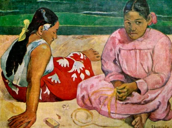 Femmes tahitiennes sur la plage, 1891 1939.