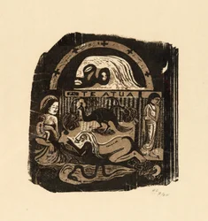 Te atua (Le Dieu), de la suite des dernières gravures sur bois