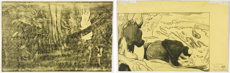 Le Diable parle (Mahna No Varua Ino) (recto); Femmes lavant des vêtements (verso)