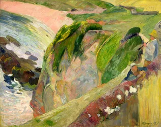 Le joueur de flageolet sur la falaise
