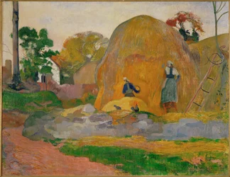 La botte de foin jaune ou la moisson blonde (peinture sur toile)