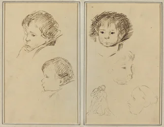Deux études de tête d