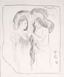 Deux femmes tahitiennes, vers 1894