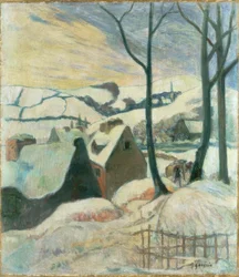 Village sous la neige