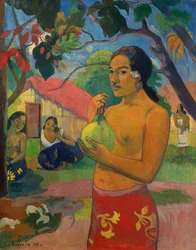 Où allez-vous ?, ou Femme tenant un fruit