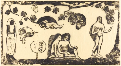 Femmes, animaux et feuillages