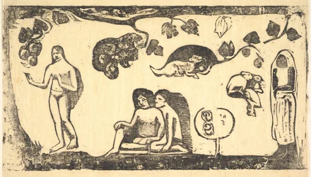 Femmes, animaux et feuillage