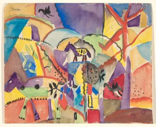 Composition avec des chevaux