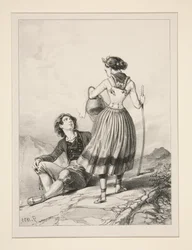 (Rencontre sur la montagne.)