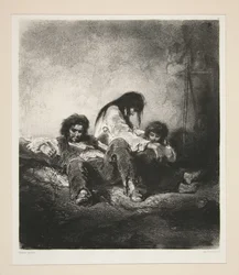 (Une famille pauvre.)