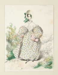 À la campagne. Juillet 1835. Robe de jaconas...