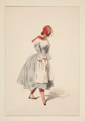 CHAPERON ROUGE. Chaperon de laine ou de velours. ...