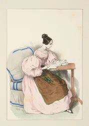 CHEZ SOI (septembre 1835) Robe en batiste d