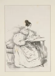 CHEZ SOI. (Septembre 1835) Robe en batiste d