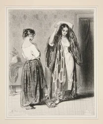 Dindonne, va ! ... et quel homme est-ce ? - Un petit brun ...