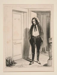 Excusez ! - Un étudiant en béret, les deux mains...