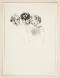 Étude de figures ; groupe de trois figures