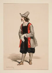 HOLLANDAIS. Pardessus de laine. Culotte de velours.
