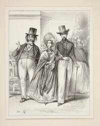 La Leçon au mari. Charles! Charles!! ne lorgnez donc pas ainsi toutes les femmes!