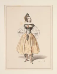 NOUVEAU TRAVESTISSEMENT DE GAVARNI. Exécuté par Babin