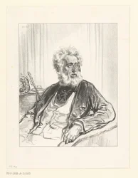 Vieil homme à la barbe blanche et aux lunettes