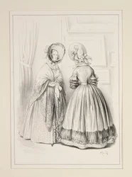Robe de moire garnie d