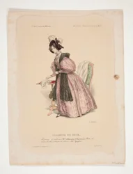TOILETTE DU SOIR. Chapeau de velours