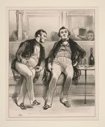 Vous voyez bien ce fashionable qui entre là ? - Oui...
