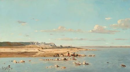 Lavandières sur les rives de la Durance, 1866