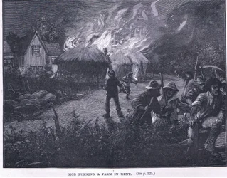 Émeute brûlant une ferme dans le Kent en 1830
