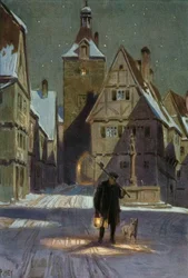 La ronde du Nouvel An du veilleur de nuit